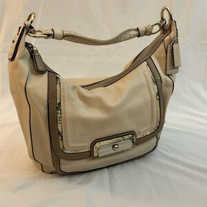 Coach Croc Embossed Ashley Shoulder Bag